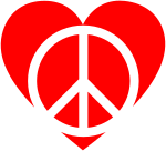 Red Peace Heart
